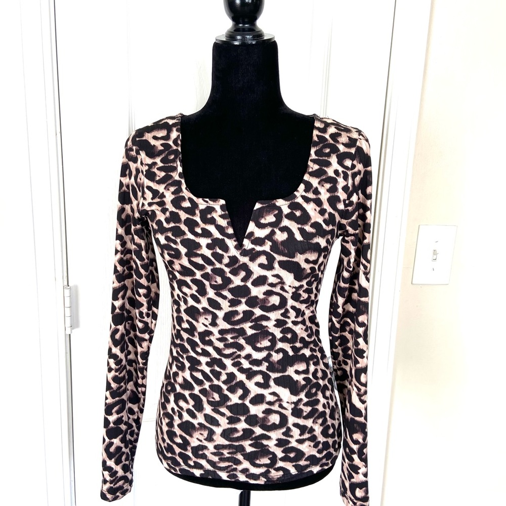 Full Cirds Trends small Leopord print Top